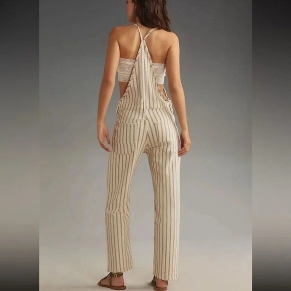 Pilcro Railroad Stripe Overalls - Picture 7 of 11